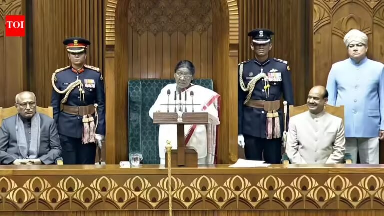 Budget Session 2026 Live Updates: President Murmu lists success in Operation Sindoor, manufacturing, social security Budget Session 2026 Live Updates: President Murmu lists success in Operation Sindoor, manufacturing, social security