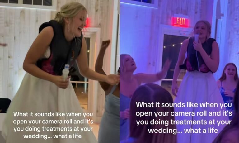 Bride Goes Viral on Wedding Night Dancing While Doing Vital Cystic Fibrosis Treatment (WATCH)