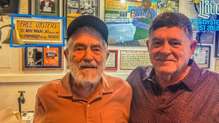 Elderly Father and Son Feast on Free Oysters After Cashing in on Decades-Old Restaurant Promise