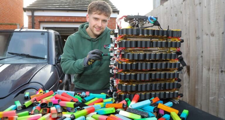 He Made a Battery Pack Using Disposable Vapes to Power His Electric Car