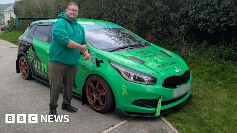 Man uses car to raise awareness of mental health Man uses car to raise awareness of mental health