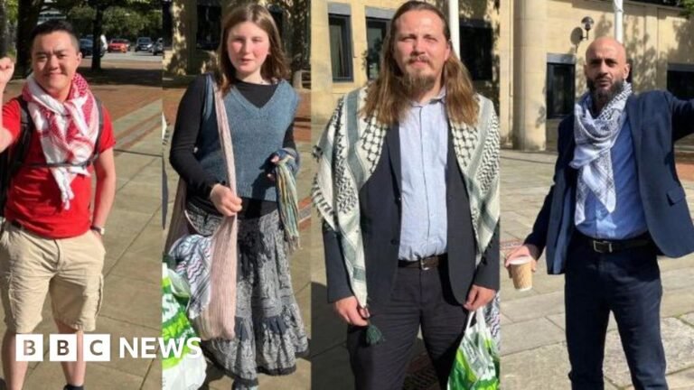 Palestine protesters jailed for criminal damage Palestine protesters jailed for criminal damage