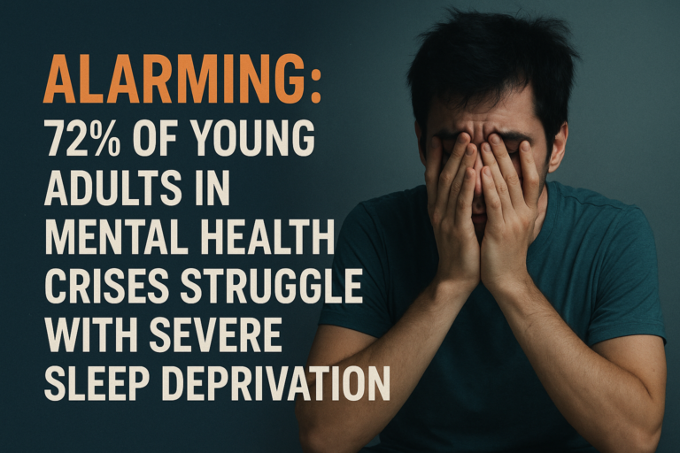 Alarming: 72% of Young Adults in Mental Health Crises Struggle with Severe Sleep Deprivation Alarming: 72% of Young Adults in Mental Health Crises Struggle with Severe Sleep Deprivation
