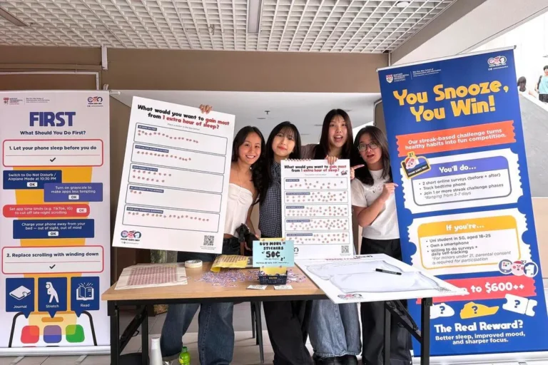 NTU communication studies undergraduates (from left) Milim Tay, Chloe Lim, Joy Chew and Phylicia Law organised the campaign as part of their final-year project.