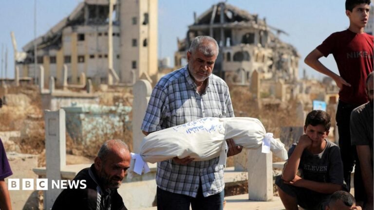 Israeli air strike in Gaza City kills family of six, medics say Two young women surrounded by studio lights and tripods selling eyelash serums on a live stream