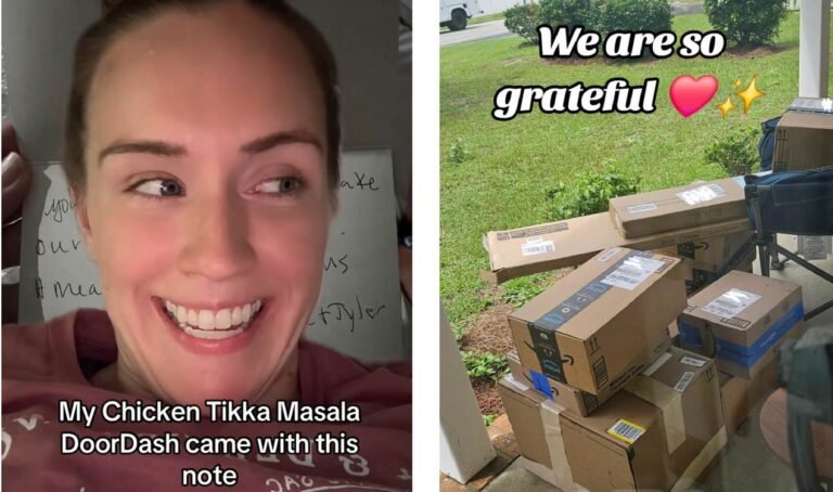 Internet Showers DoorDash Driver and Fiancé with Wedding Gifts Thanks to Note he Left in the Bag