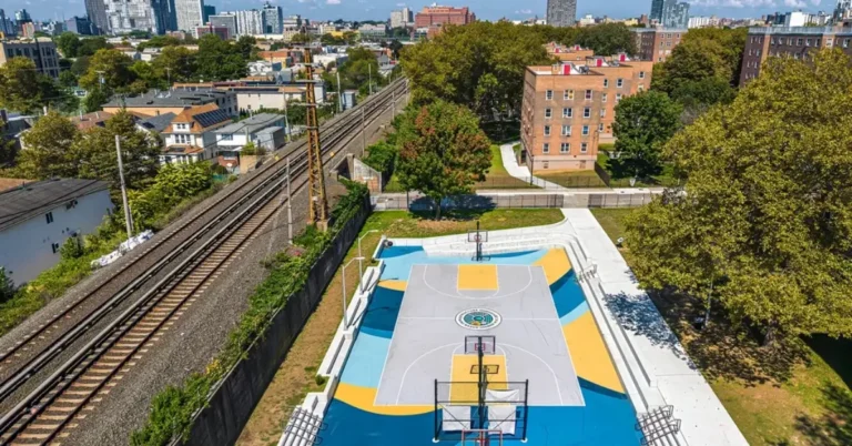 NYC basketball courts double as sponges that mitigate flooding Search