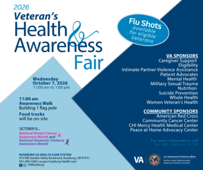 2026 VETERAN’S HEALTH AND AWARENESS FAIR ON WEDNESDAY, OCTOBER 7TH – KQEN News Radio 2026 VETERAN’S HEALTH AND AWARENESS FAIR ON WEDNESDAY, OCTOBER 7TH – KQEN News Radio