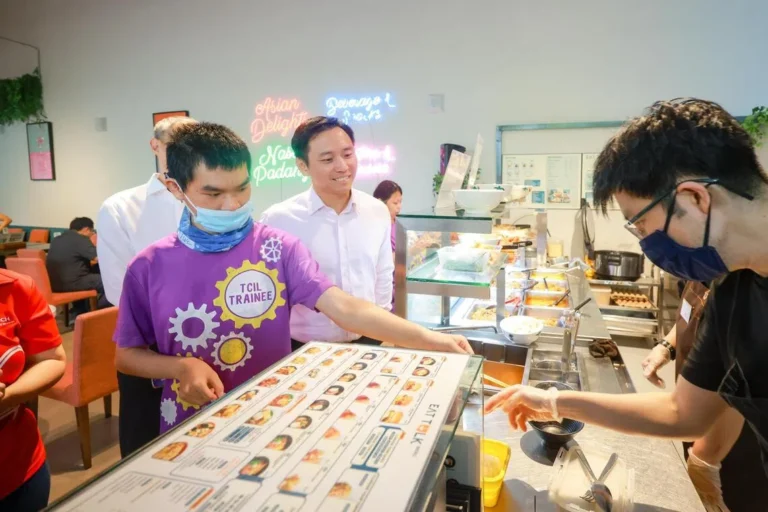 Lower fees and more places in disability services by 2030 The changes were announced by Senior Minister of State for Social and Family Development Goh Pei Ming (centre), who engaged with clients from the TOUCH Centre for Independent Living on Sept 17.