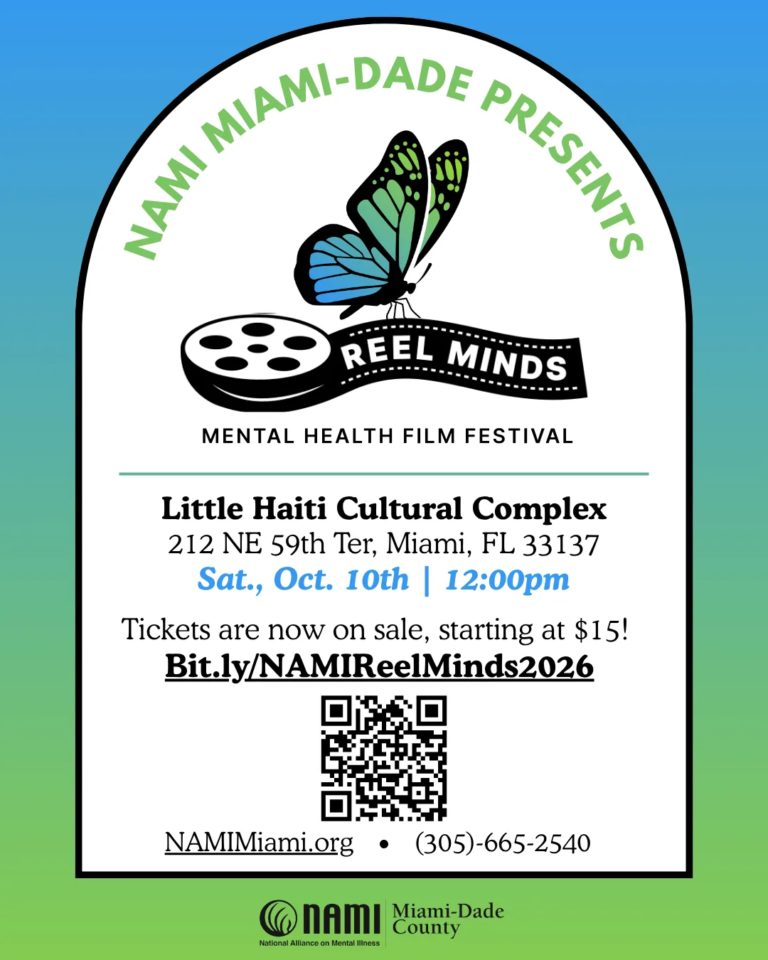 NAMI Miami-Dade’s Reel Minds Film Festival Returns October 10, World Mental Health Day, Using the Power of Film to Change the Conversation Around Mental Health NAMI Miami-Dade’s Reel Minds Film Festival Returns October 10, World Mental Health Day, Using the Power of Film to Change the Conversation Around Mental Health