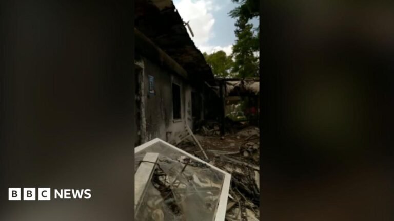 Should some sites of Oct 7 attacks be memorialised or rebuilt? A destroyed building in Nir Oz.